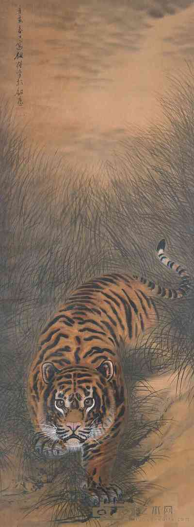 高剑僧 虎 立轴 112×41cm